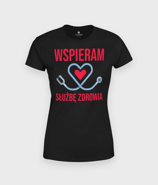 Wspieram - Serce 2 - koszulka damska
