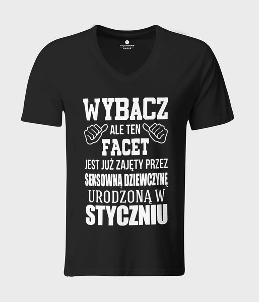 Wybacz ale ten facet jest już zajęty - koszulka męska v-neck