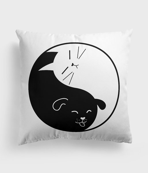 Yin Yang Pies i Kot - poduszka