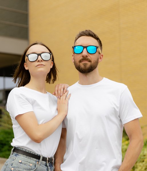 Z Twoim tekstem niebieskie - okulary przeciwsłoneczne z oprawkami-2