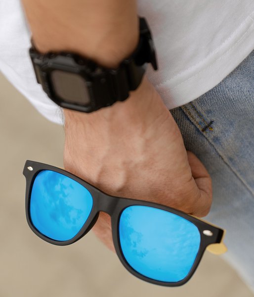 Z Twoim tekstem niebieskie - okulary przeciwsłoneczne z oprawkami-4