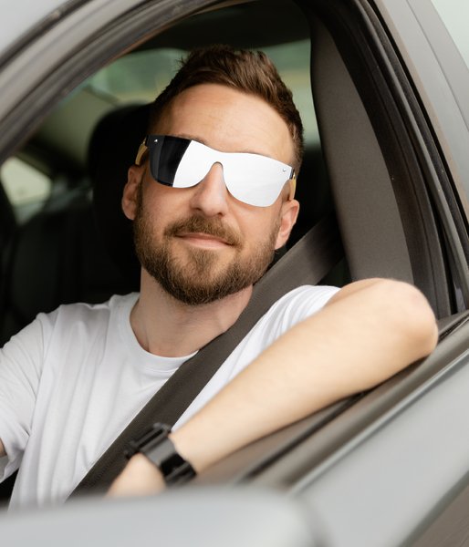 Z Twoim tekstem srebrne - okulary przeciwsłoneczne drewniane-3