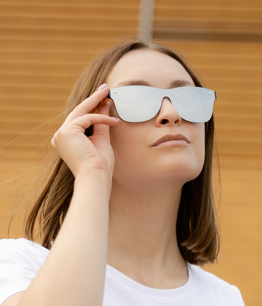 Z Twoim tekstem srebrne - okulary przeciwsłoneczne drewniane-4