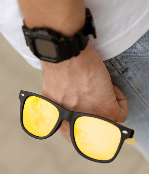 Z Twoim tekstem złote - okulary przeciwsłoneczne z oprawkami-3