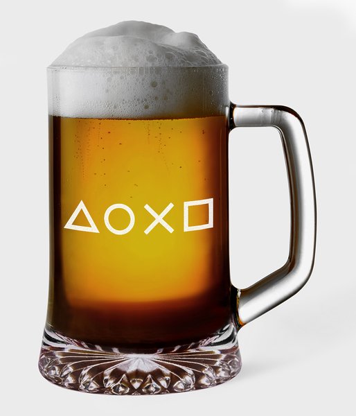 Znaczki PlayStation - kufel do piwa