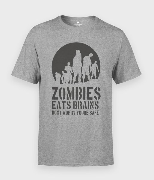 Zombie jedzą mózgi - koszulka męska
