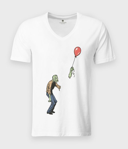 Zombie with baloon - koszulka męska v-neck