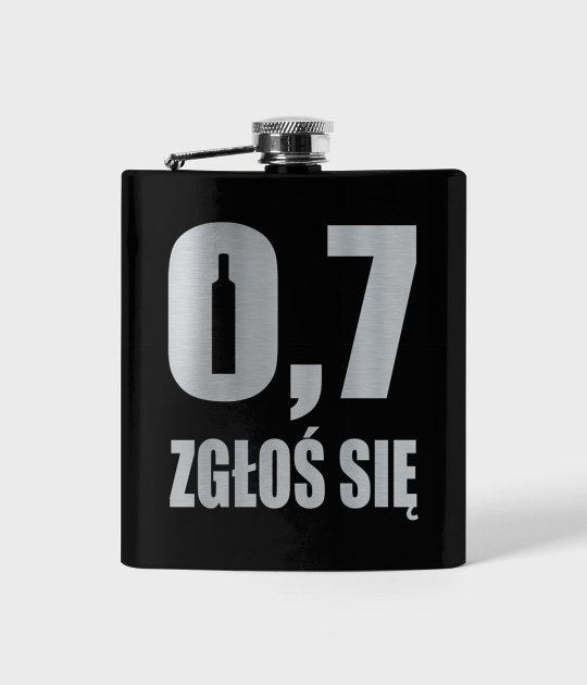Piersiówka czarna 0,7 zgłoś się