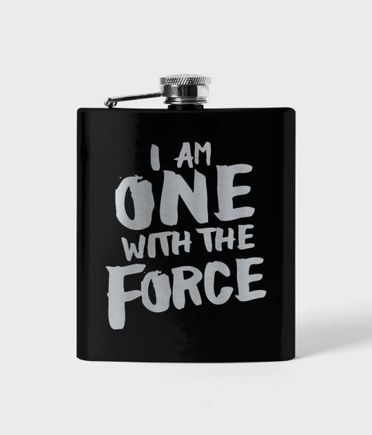 Piersiówka czarna Star Wars One with force