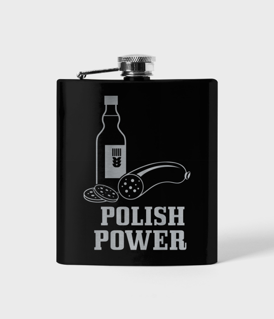 Piersiówka czarna Polish Power