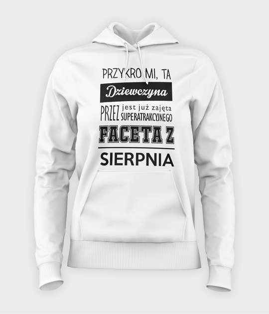 Bluza damska z kapturem Zajęta dziewczyna + Twój miesiąc