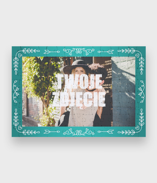 Puzzle Walentynkowe Serduszka + Twoje zdjęcie