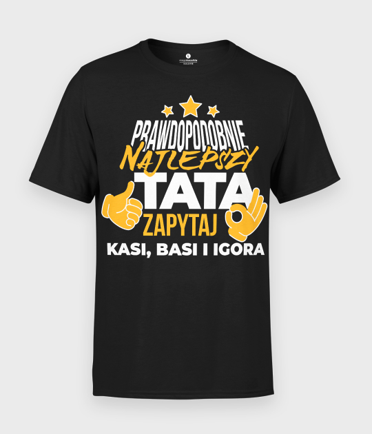 Koszulka męska Zapytaj moich dzieci + Personalizacja