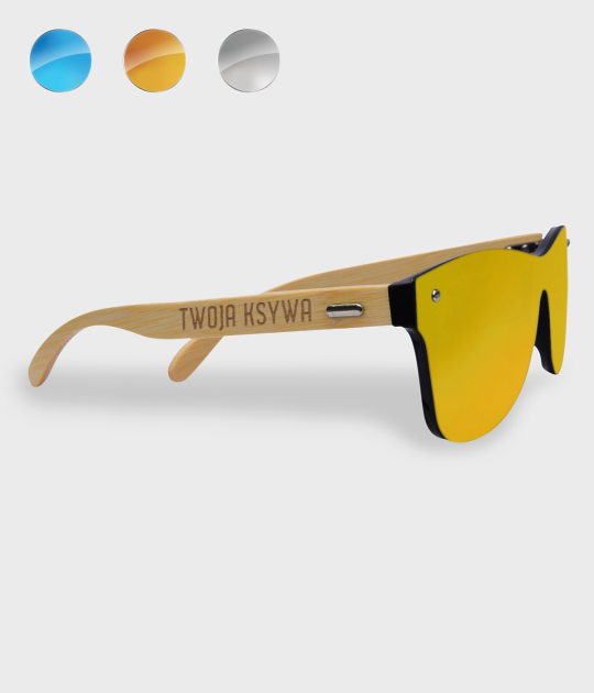 Okulary przeciwsłoneczne drewniane z Twoją ksywą