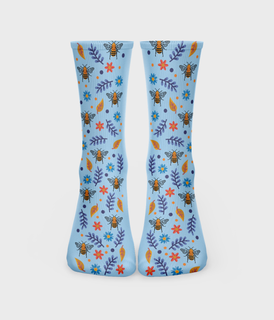 Skarpetki unisex za kostkę fullprint (36-40) Bees