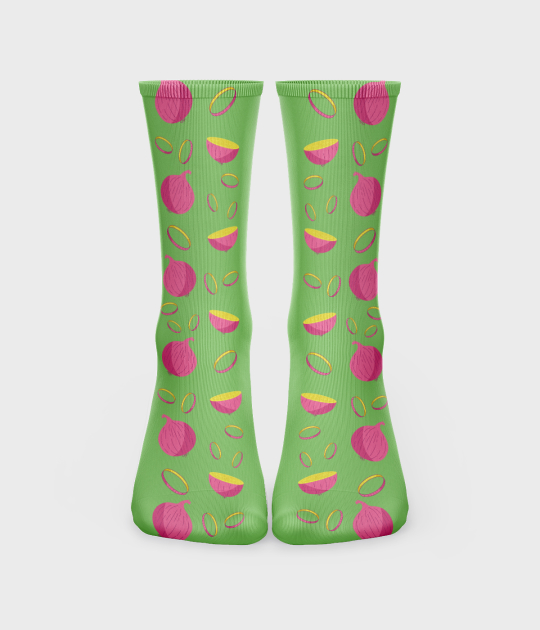 Skarpetki unisex za kostkę fullprint (36-40) Cebula