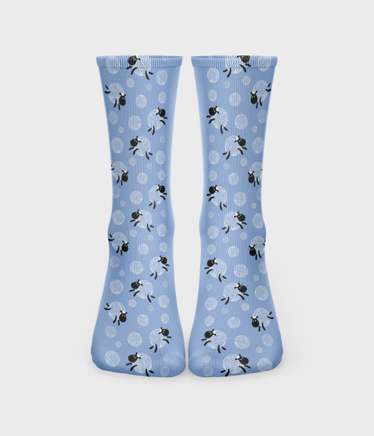 Skarpetki unisex za kostkę fullprint (36-40) Owce