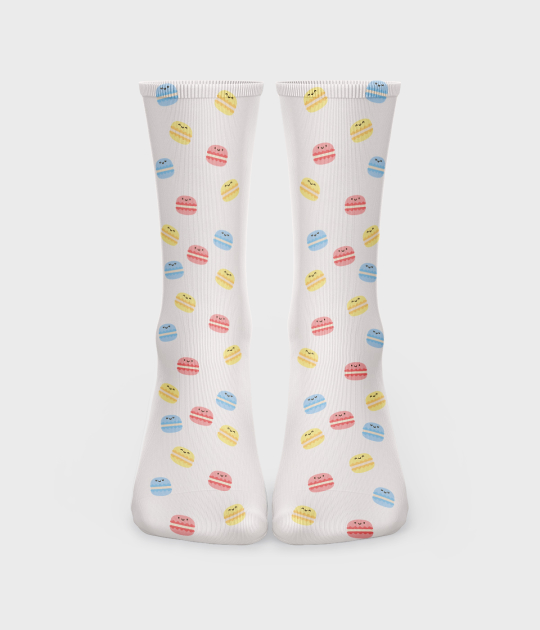 Skarpetki unisex za kostkę fullprint (36-40) Makaroniki