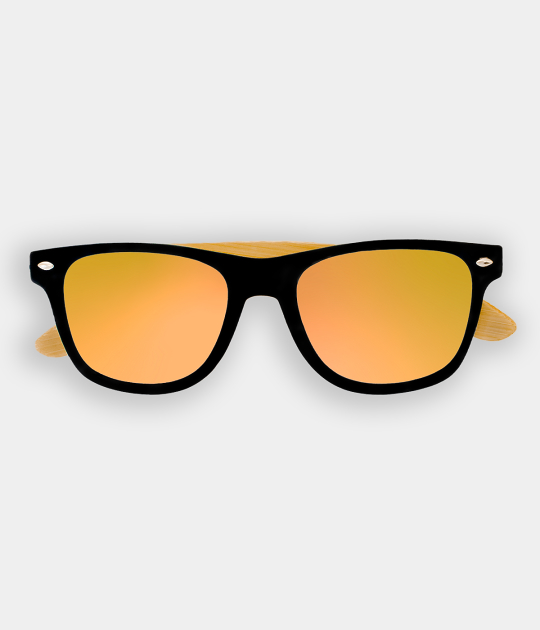 Okulary przeciwsłoneczne z oprawkami złote (gładkie, bez nadruku)
