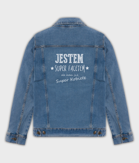 Kurtka jeansowa męska Jestem super