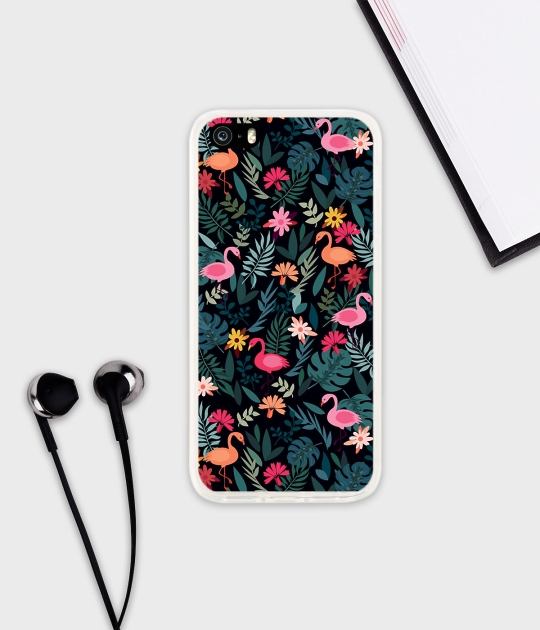 Etui na telefon iPhone 5/5S/SE Flamingos (iPhone 5/5S/SE)