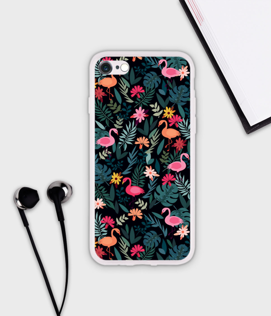 Etui na telefon iPhone 7/8/SE 2020 Flamingos (iPhone 7/8)