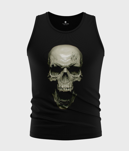 Koszulka męska bez rękawów Skull 3D