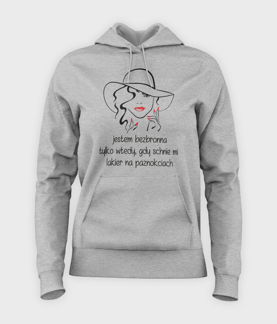 Bluza damska z kapturem Jestem bezbronna