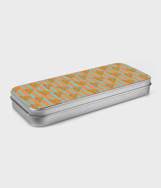 Piórnik szkolny metalowy Pizza 3