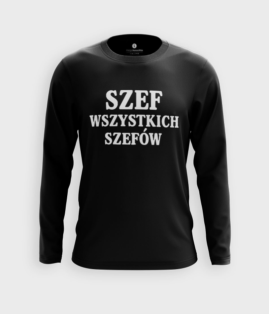 Koszulka męska z dł. rękawem Szef wszystkich szefów