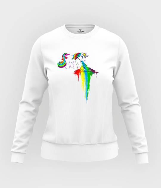 Bluza damska taliowana Rainbow vomit