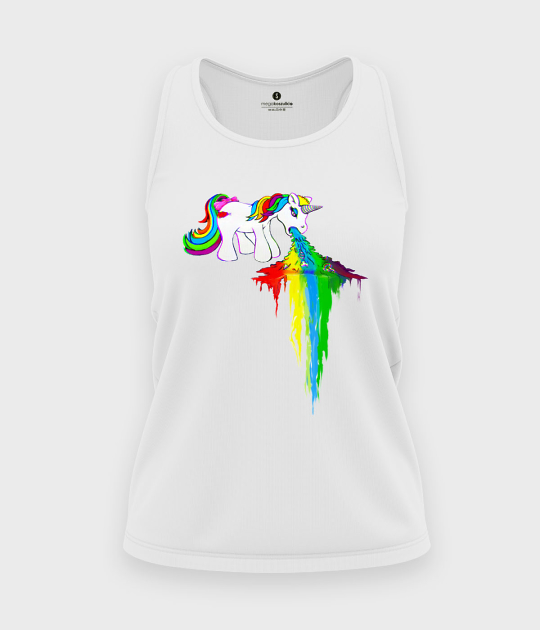Koszulka damska bez rękawów Rainbow vomit