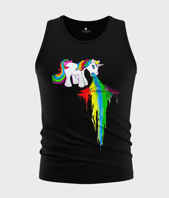 Koszulka męska bez rękawów Rainbow vomit