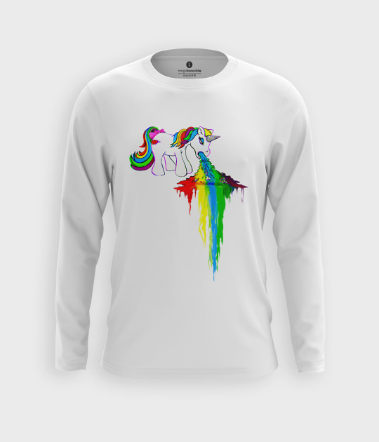 Koszulka męska z dł. rękawem Rainbow vomit