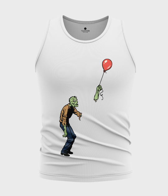 Koszulka męska bez rękawów Zombie with baloon