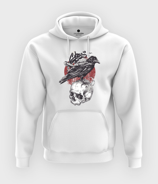 Bluza z kapturem Wrona z czaszką