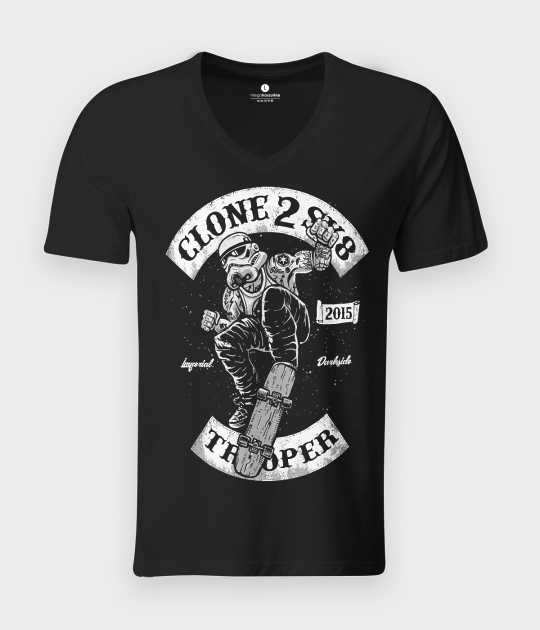Koszulka męska v-neck Gwiezdne Wojny - Skating Stormtrooper