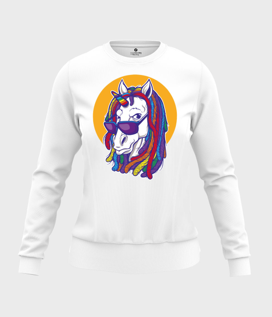 Bluza damska taliowana Rainbow unicorn