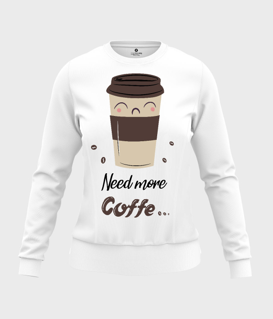 Bluza damska taliowana Need more coffe