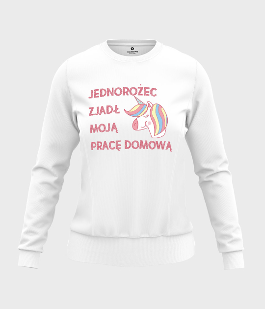Bluza damska taliowana Jednorożec zjadł mi zadanie domowe