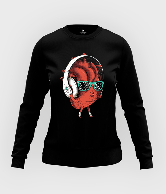 Bluza damska taliowana Listen to your heart