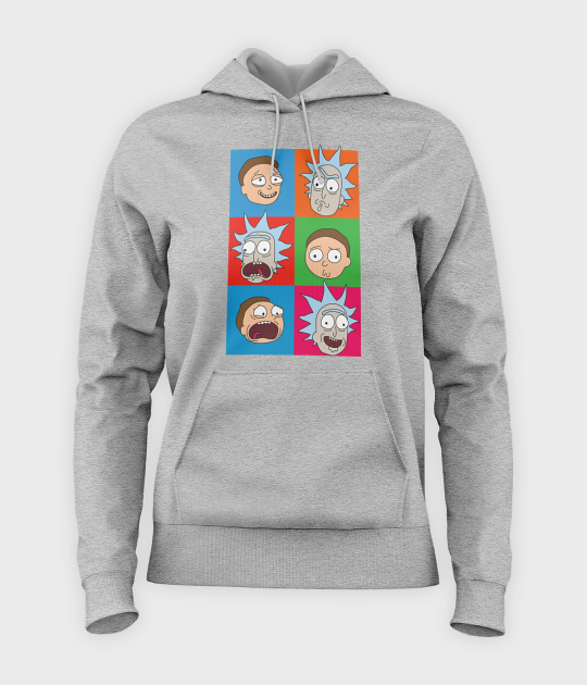 Bluza damska z kapturem Emocje Rick and Morty