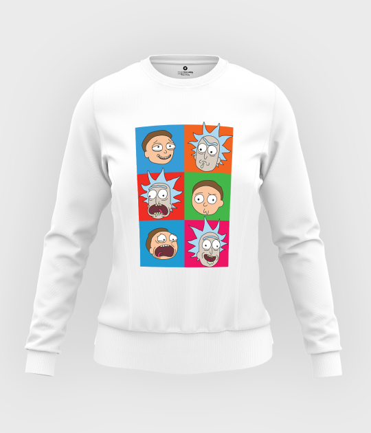 Bluza damska taliowana Emocje Rick and Morty