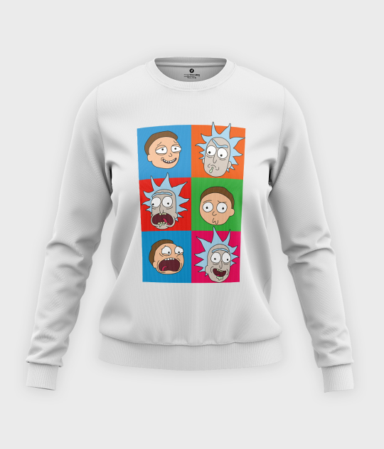 Bluza klasyczna damska Emocje Rick and Morty