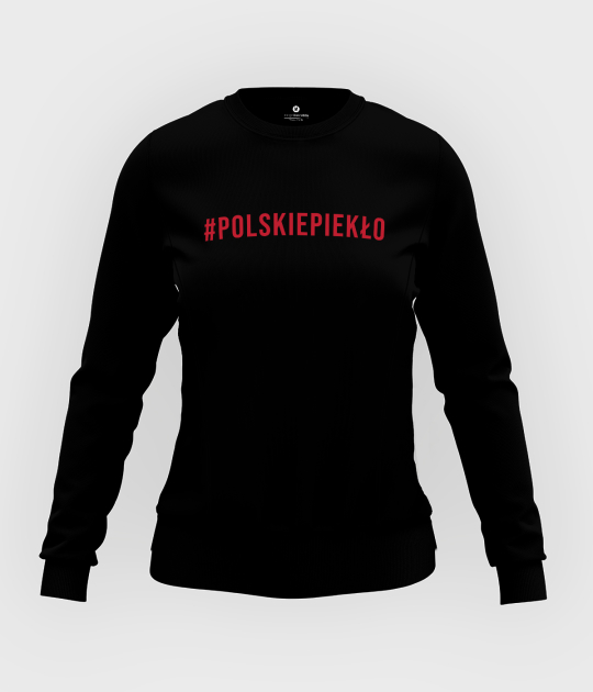 Bluza damska taliowana #POLSKIEPIEKŁO Czerwony