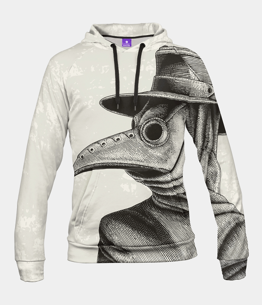 Bluza damska fullprint z kapturem Plague Doctor