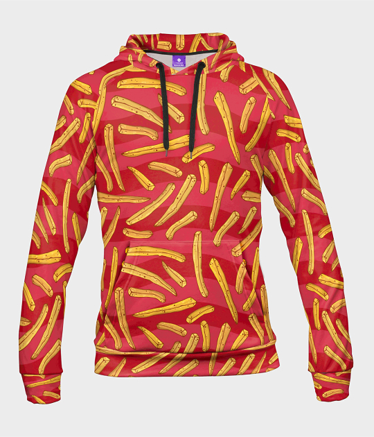 Bluza damska fullprint z kapturem Fryty