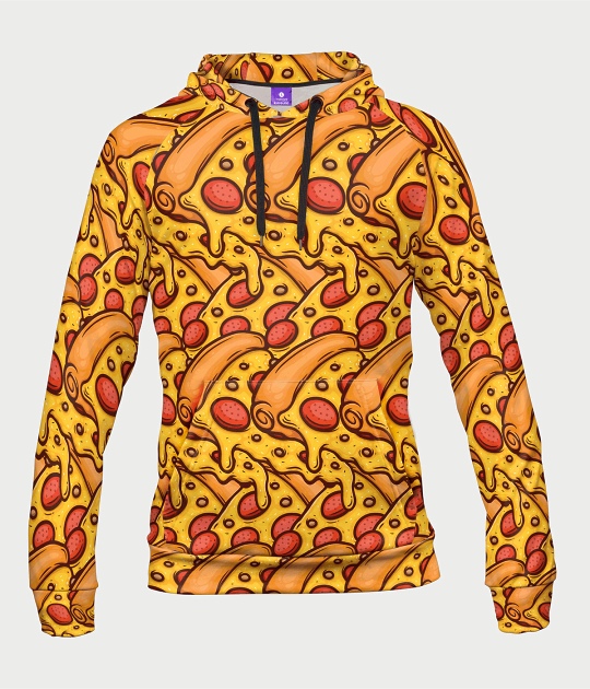 Bluza damska fullprint z kapturem Morze Pizzy