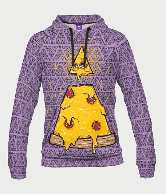 Bluza damska fullprint z kapturem Pizza Eye