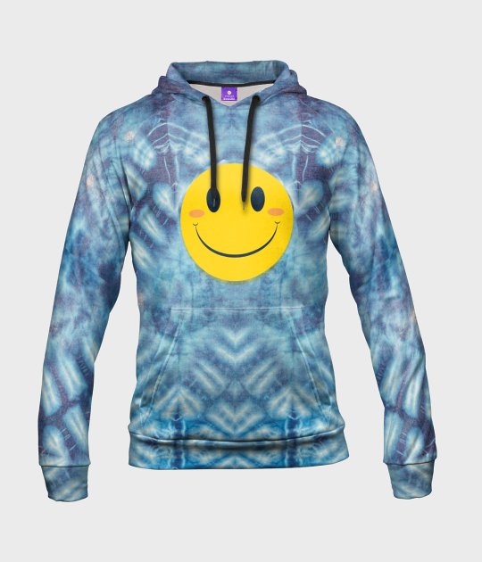Bluza damska fullprint z kapturem Smile dye tie